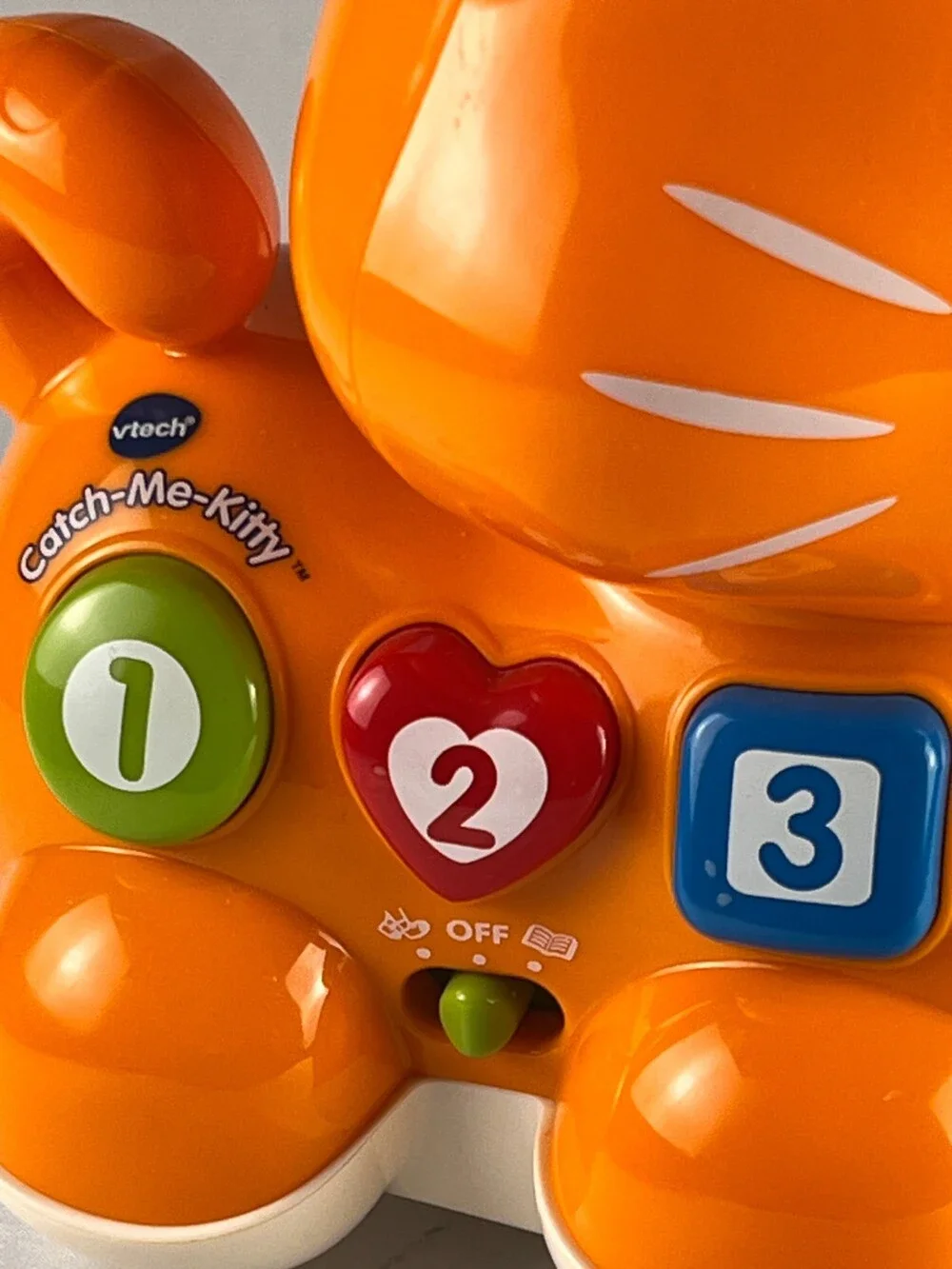 VTech Catch Me Kitty Orange Motorized Rolling Cat Crawl Learning Toy Interactive